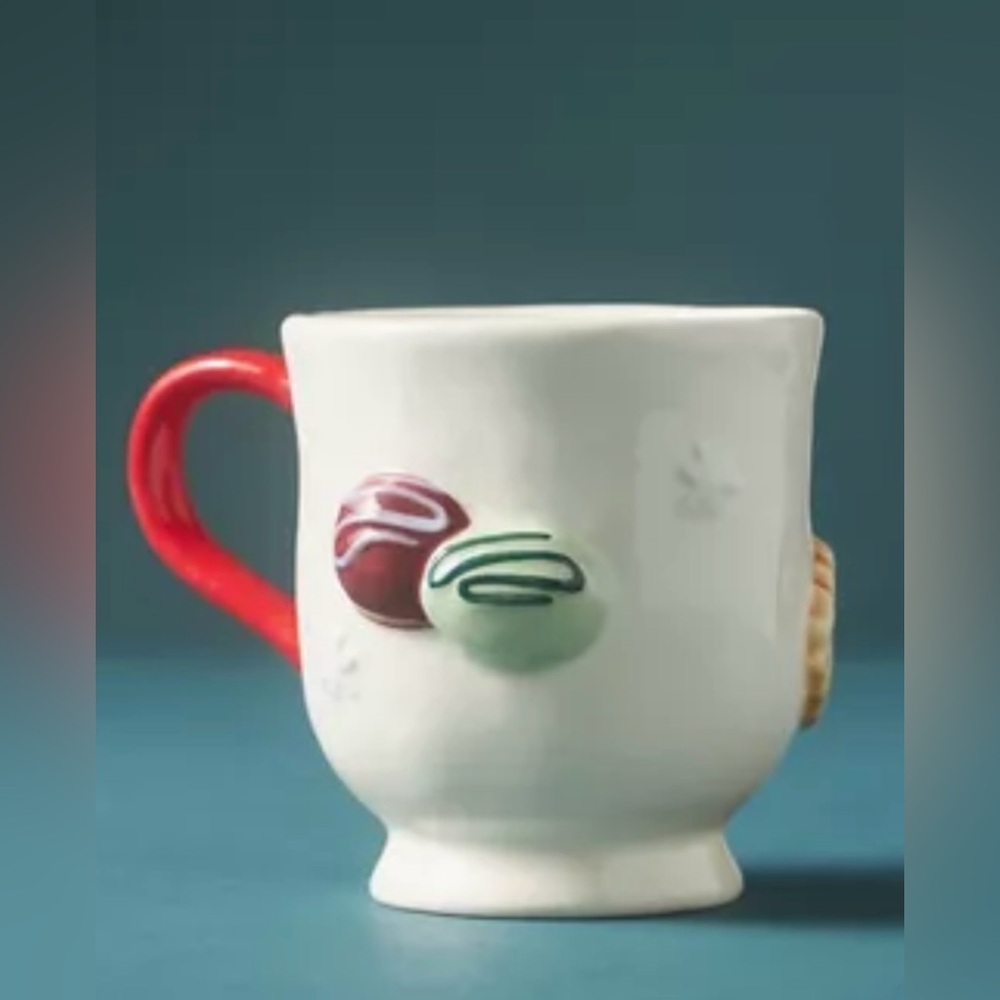 Anthropologie Holifaye Stoneware Red Mug New